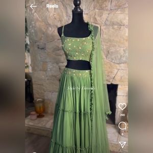 Indian Lehenga, green color